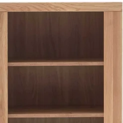 Wohnen Regale|Vitrinen<72x142x40 Teilmassives Regal mit drei Fächern & Tür - Vlacoma