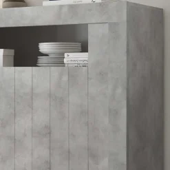Wohnen Highboards<110x144x43 Türen-Highboard in Beton Dekor - Eman