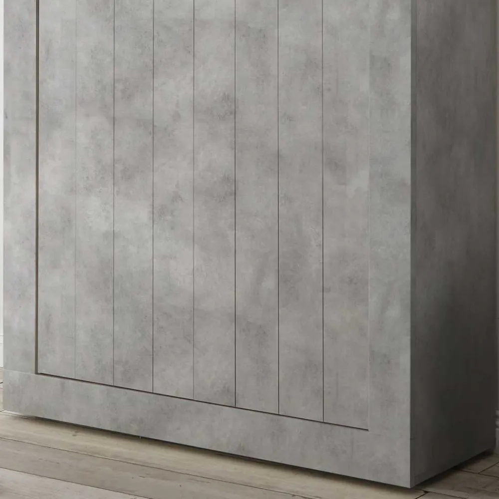 Wohnen Highboards<110x144x43 Türen-Highboard in Beton Dekor - Eman