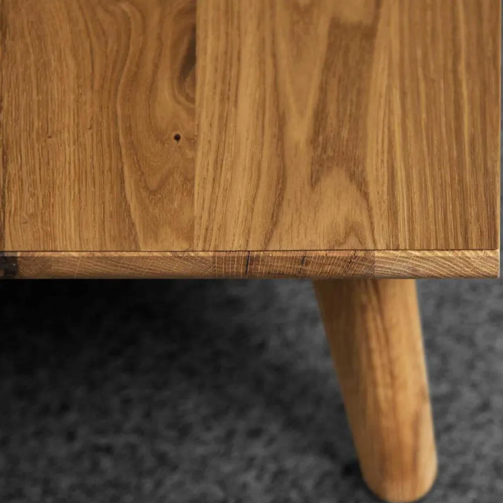 Wohnen Lowboards<134x63x40 3-türige Kommode aus Wildeiche Natur - Diesta
