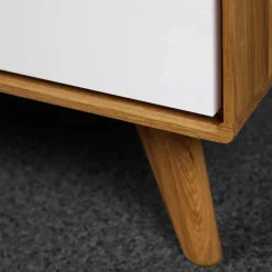 Wohnen Lowboards<134x63x40 3-türige Kommode aus Wildeiche Natur - Diesta