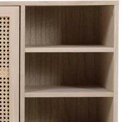 Wohnen Tv & Hifi-Möbel|Lowboards<100x65x36 2-türige Kommode mit drei offenen Fächern - Oncinasa