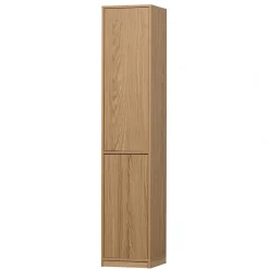 Wohnen Vitrinen<40x199x40 2-türiger Schrank in Eiche Furnier - Ewana