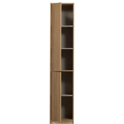 Wohnen Vitrinen<40x199x40 2-türiger Schrank in Eiche Furnier - Ewana