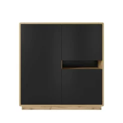 Wohnen Highboards<122x126x40 2-türiges Highboard mit Fach - Ilunas