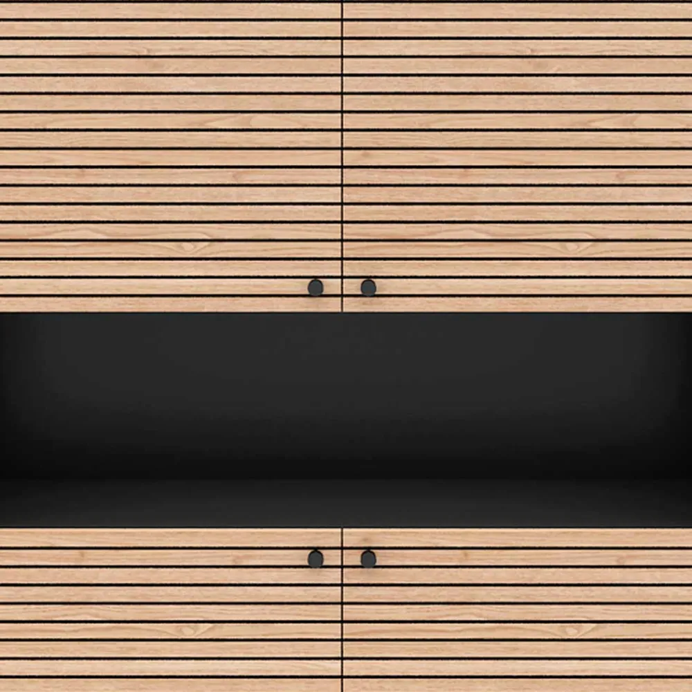 Wohnen Highboards<100x155x40 4-türiges Highboard mit offenem Fach - Varaba