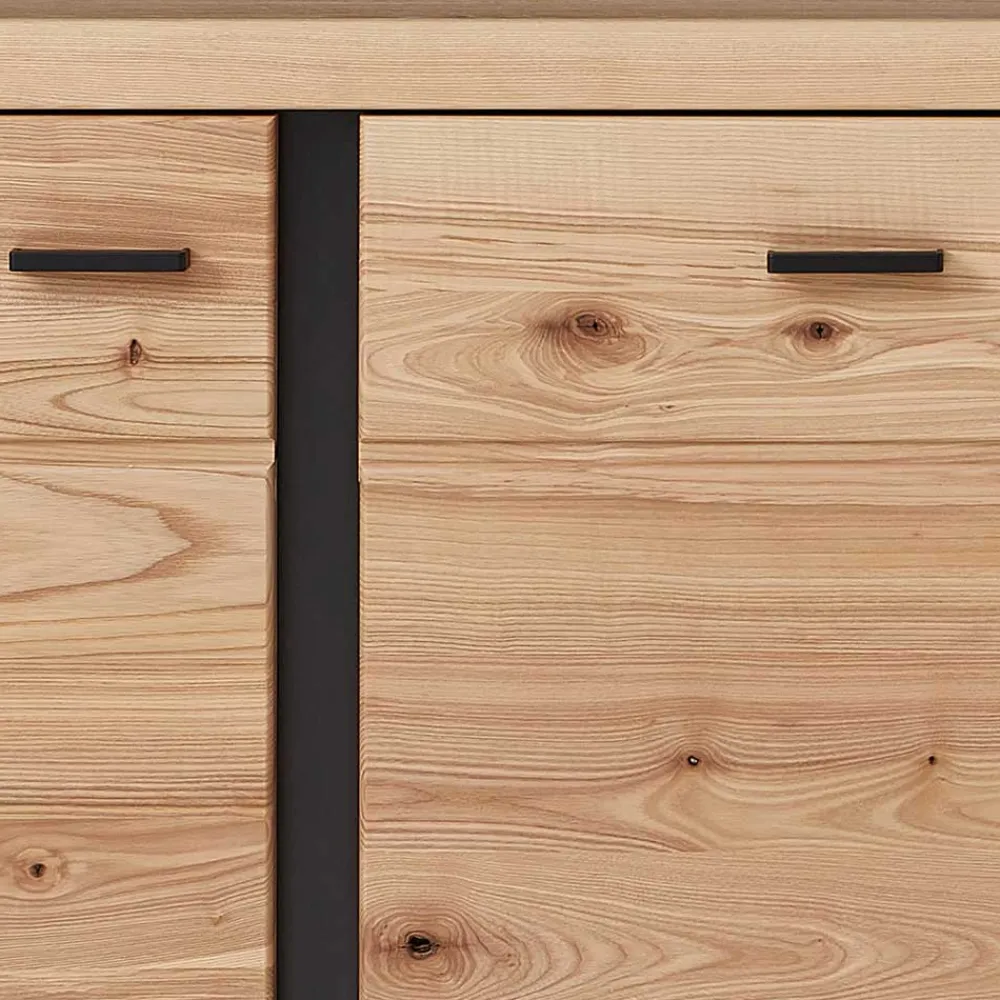 Wohnen Highboards<123x121x42 3-türiges Highboard teilmassiv - Latenda