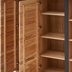 Wohnen Highboards<123x121x42 3-türiges Highboard teilmassiv - Latenda