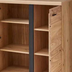 Wohnen Highboards<123x121x42 3-türiges Highboard teilmassiv - Latenda