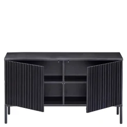Wohnen Lowboards<100x56x44 2-türiges TV Board in Schwarz - Gelvins