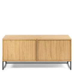 Wohnen Tv & Hifi-Möbel|Lowboards<112x51x42 2-türiges TV Lowboard in Eiche - Ravilon