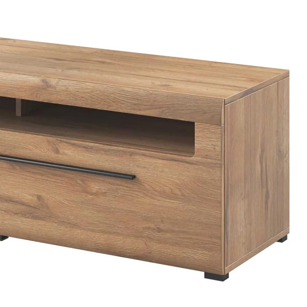 Wohnen Tv & Hifi-Möbel|Lowboards<160x52x50 TV Lowboard in Eiche Holzoptik - Aberdeen