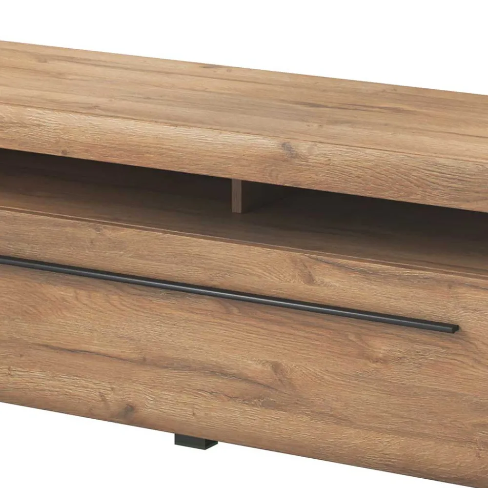 Wohnen Tv & Hifi-Möbel|Lowboards<160x52x50 TV Lowboard in Eiche Holzoptik - Aberdeen