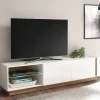 Wohnen Tv & Hifi-Möbel|Lowboards<188x46x40 TV Lowboard mit 2 Klappen - Myrda