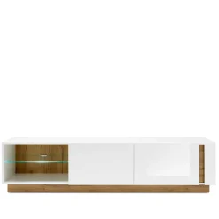Wohnen Tv & Hifi-Möbel|Lowboards<188x46x40 TV Lowboard mit 2 Klappen - Myrda
