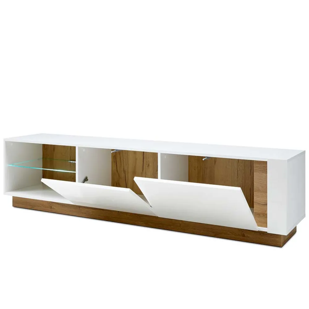 Wohnen Tv & Hifi-Möbel|Lowboards<188x46x40 TV Lowboard mit 2 Klappen - Myrda