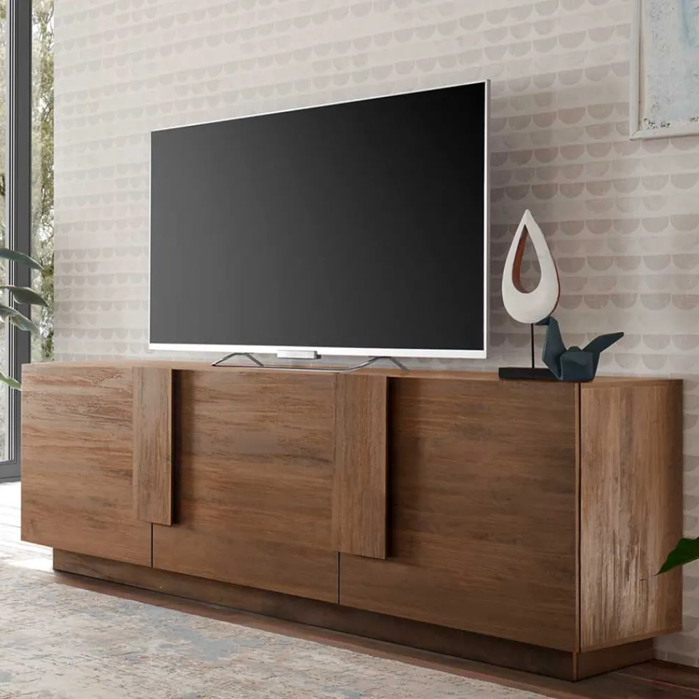 Wohnen Tv & Hifi-Möbel|Lowboards<181x63x44 TV Lowboard mit drei Türen - Basento