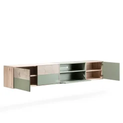 Wohnen Tv & Hifi-Möbel|Lowboards<260x45x40 TV Lowboard zweifarbig - Ajevos