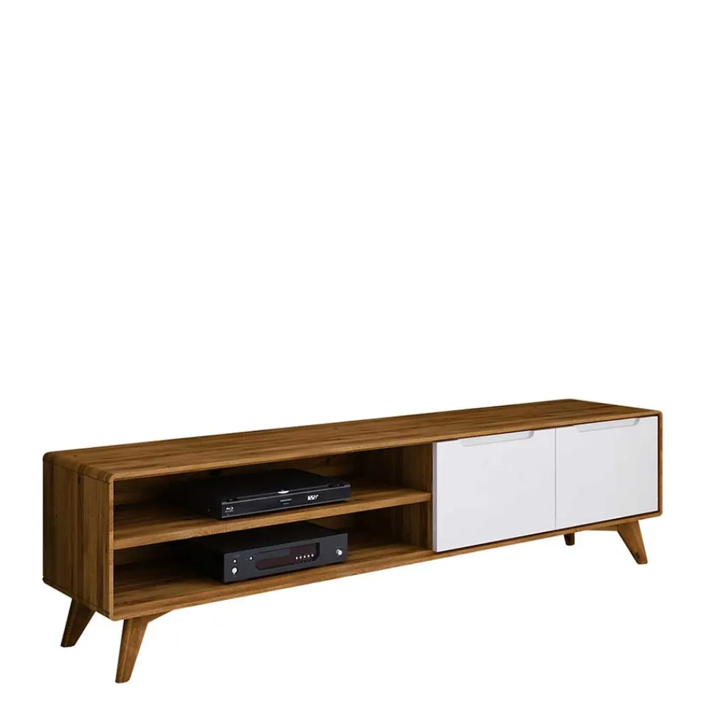 Wohnen Tv & Hifi-Möbel|Lowboards<180x48x40 TV Möbel in Wildeiche & Weiß - Diesta