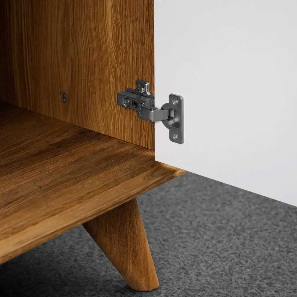 Wohnen Tv & Hifi-Möbel|Lowboards<180x48x40 TV Möbel in Wildeiche & Weiß - Diesta