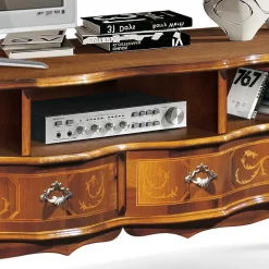Wohnen Tv & Hifi-Möbel|Lowboards<169x60x37 TV Phonotisch mit Barock Design - Motiz