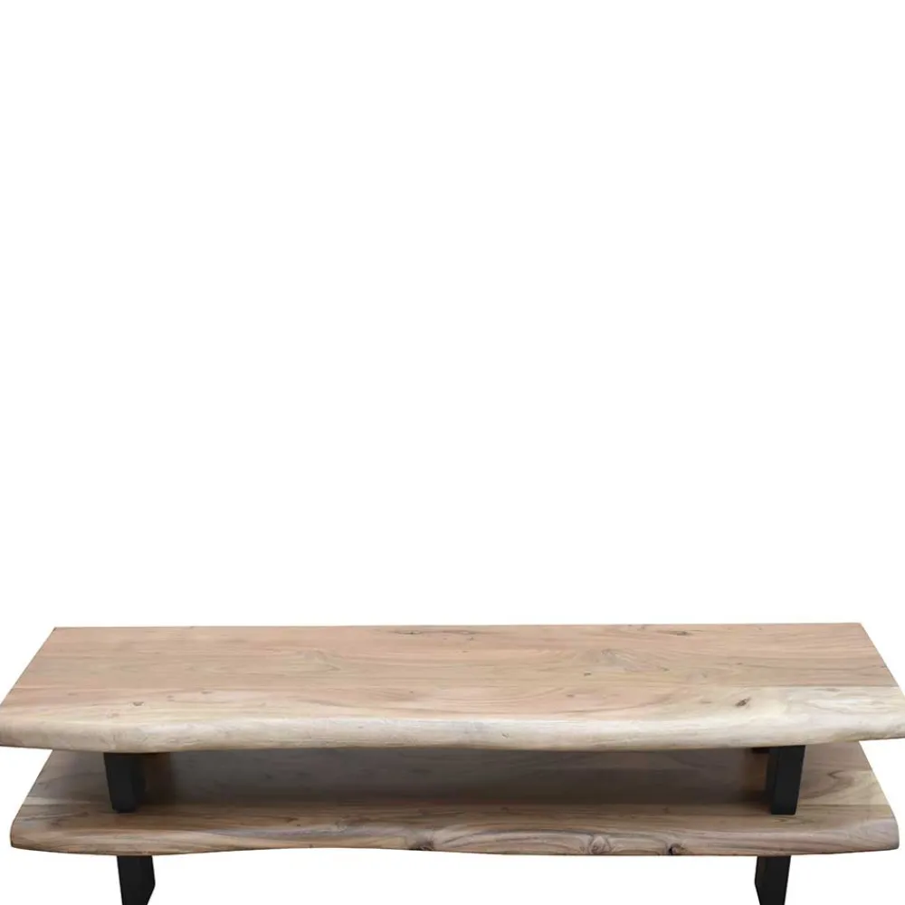 Wohnen Tv & Hifi-Möbel|Lowboards<140x36x40 TV Tisch aus Akazie Massivholz - Varabera