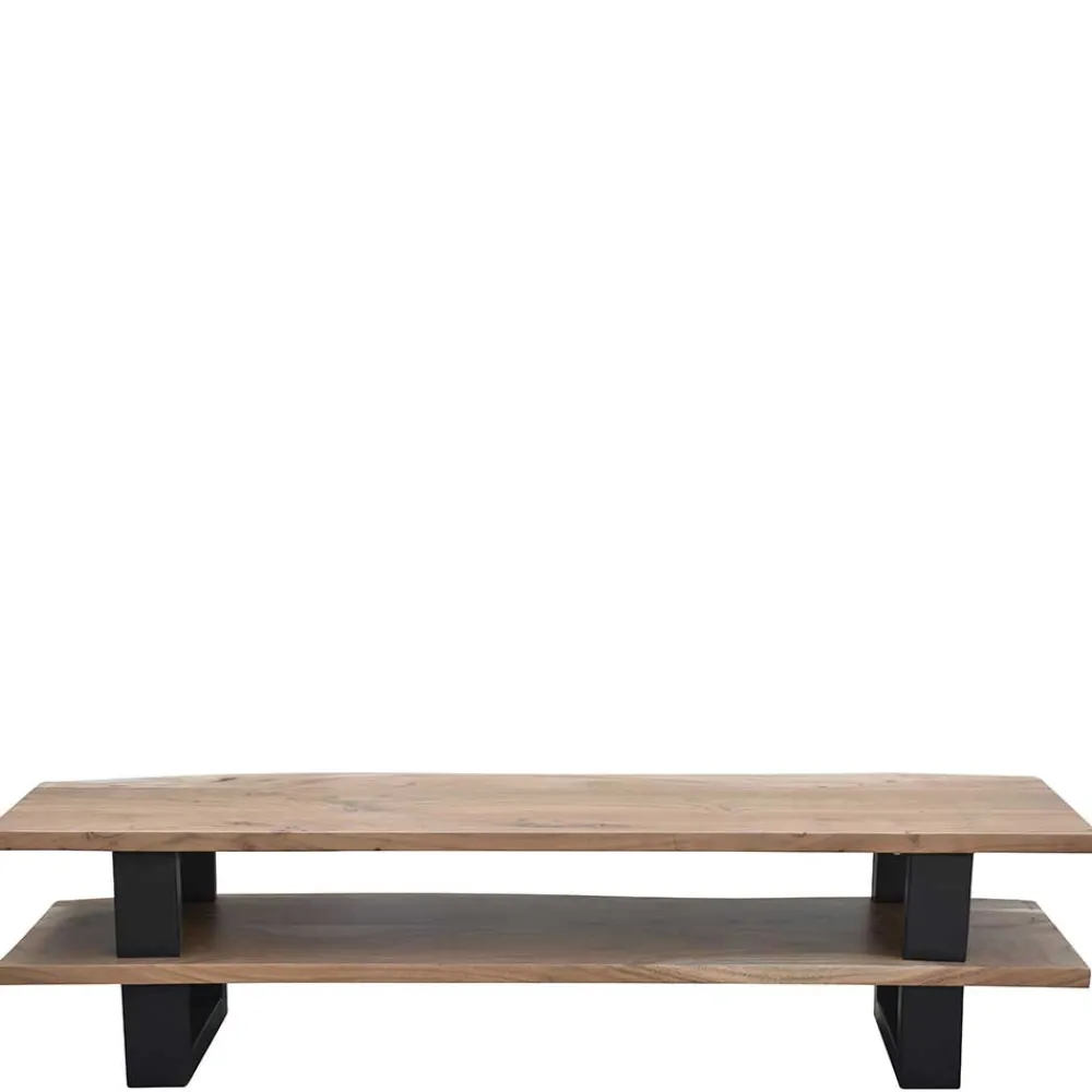 Wohnen Tv & Hifi-Möbel|Lowboards<140x36x40 TV Tisch aus Akazie Massivholz - Varabera