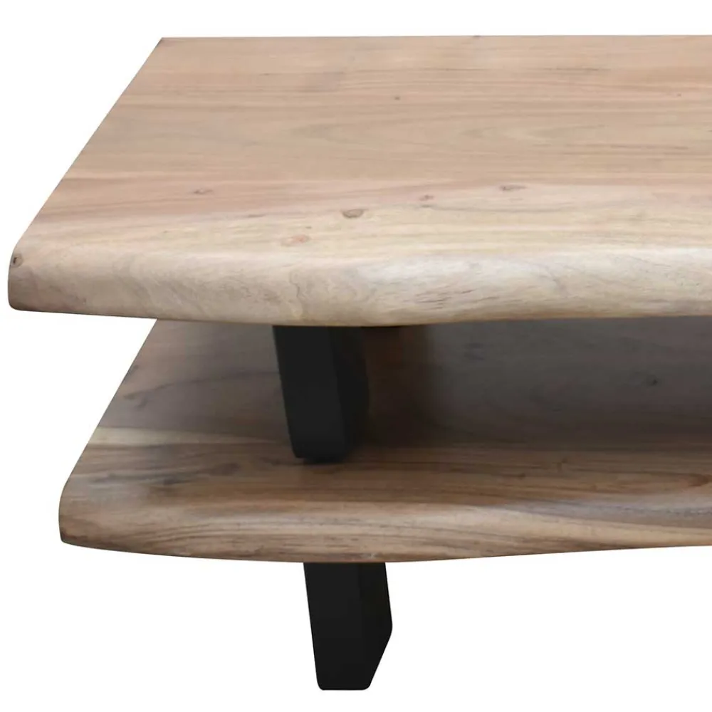Wohnen Tv & Hifi-Möbel|Lowboards<140x36x40 TV Tisch aus Akazie Massivholz - Varabera