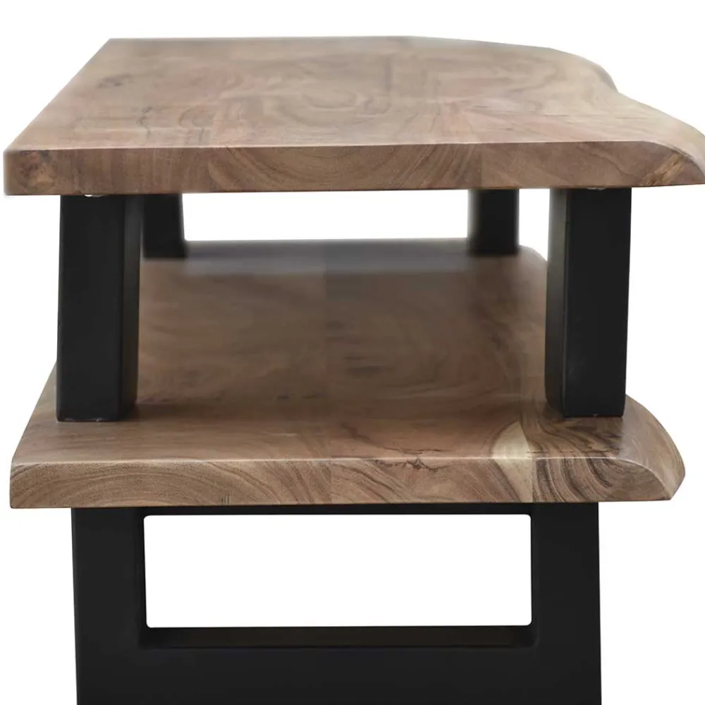 Wohnen Tv & Hifi-Möbel|Lowboards<140x36x40 TV Tisch aus Akazie Massivholz - Varabera