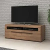 Wohnen Tv & Hifi-Möbel|Lowboards<140x52x50 TV Unterschrank in Eiche Optik mit Schwarz - Aberdeen