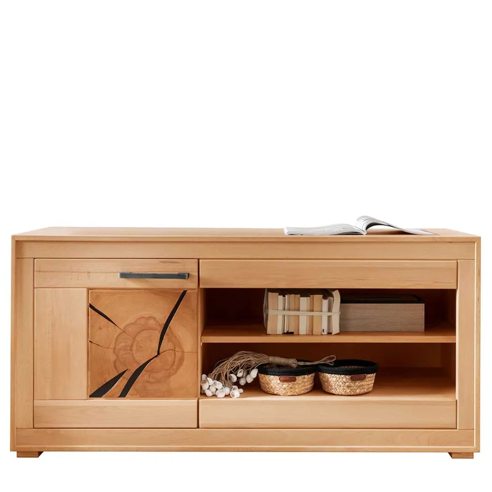 Wohnen Tv & Hifi-Möbel|Lowboards<130x62x46 TV-Board aus Kernbuche Massivholz - Sarosca