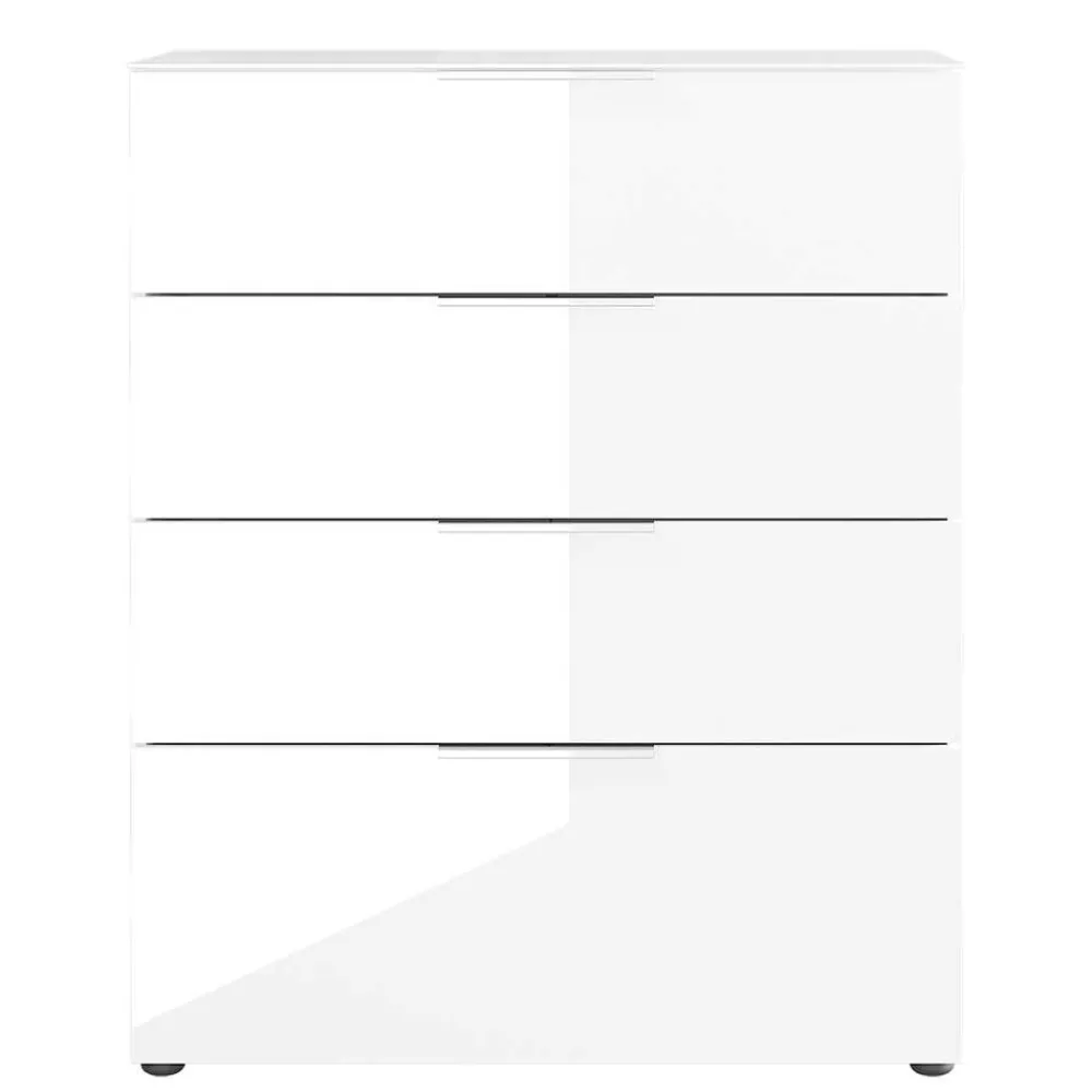Wohnen Kommoden<83x101x42 Vier-Schubladen-Kommode in Weiß - Thima