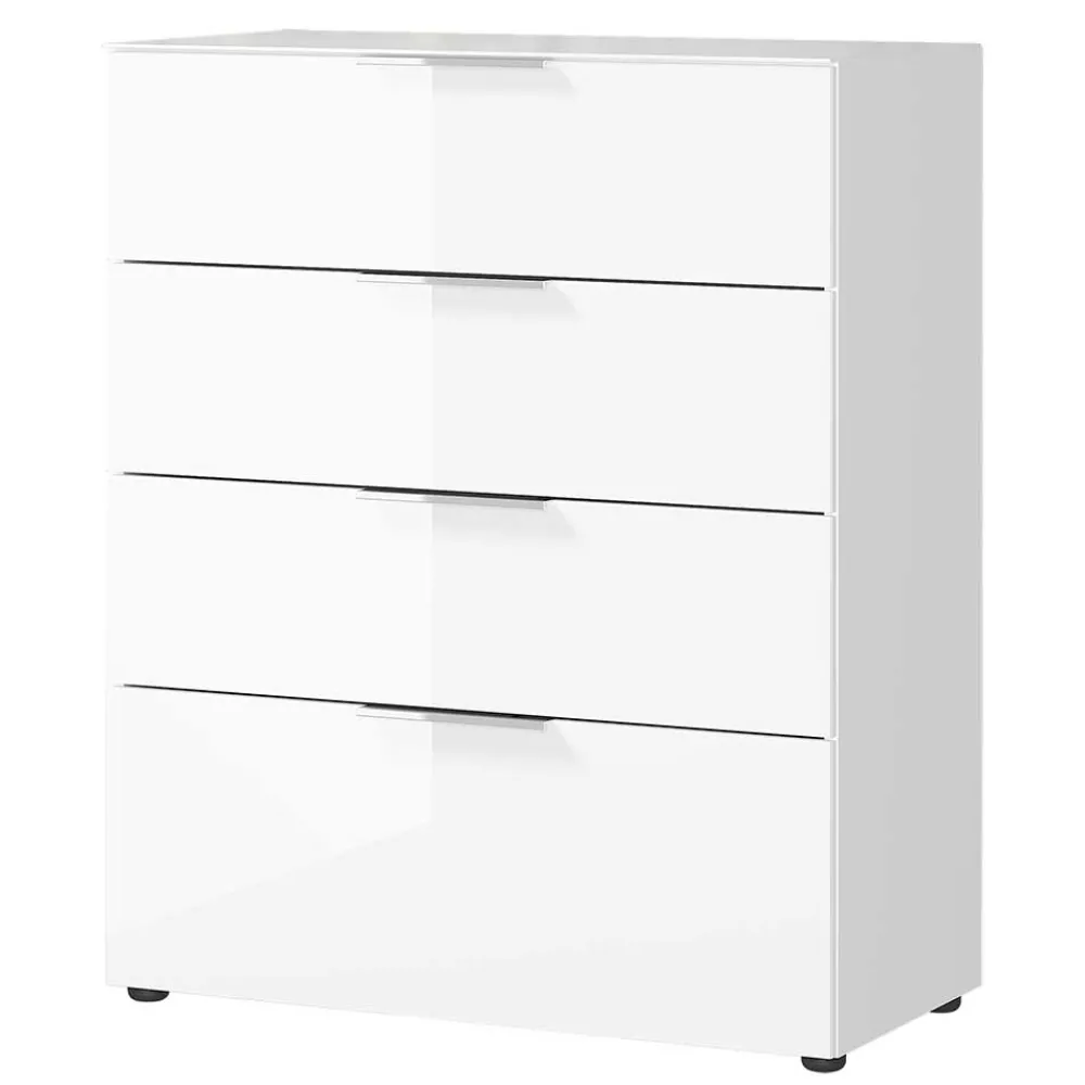 Wohnen Kommoden<83x101x42 Vier-Schubladen-Kommode in Weiß - Thima
