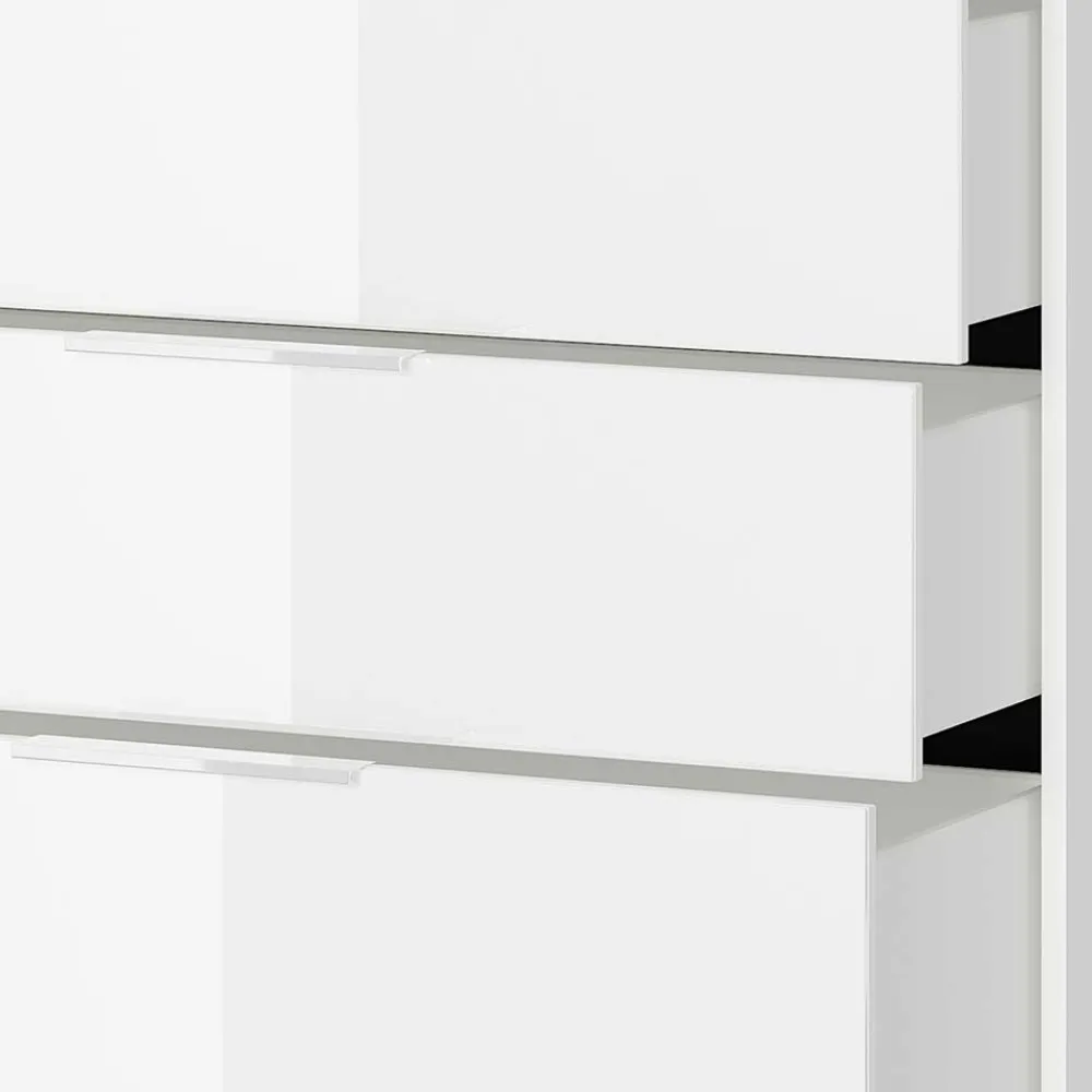 Wohnen Kommoden<83x101x42 Vier-Schubladen-Kommode in Weiß - Thima