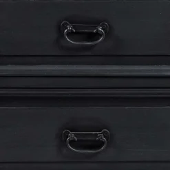 Wohnen Sideboards<220x96x53 Vintage Design Anrichte in Schwarz - Niovan