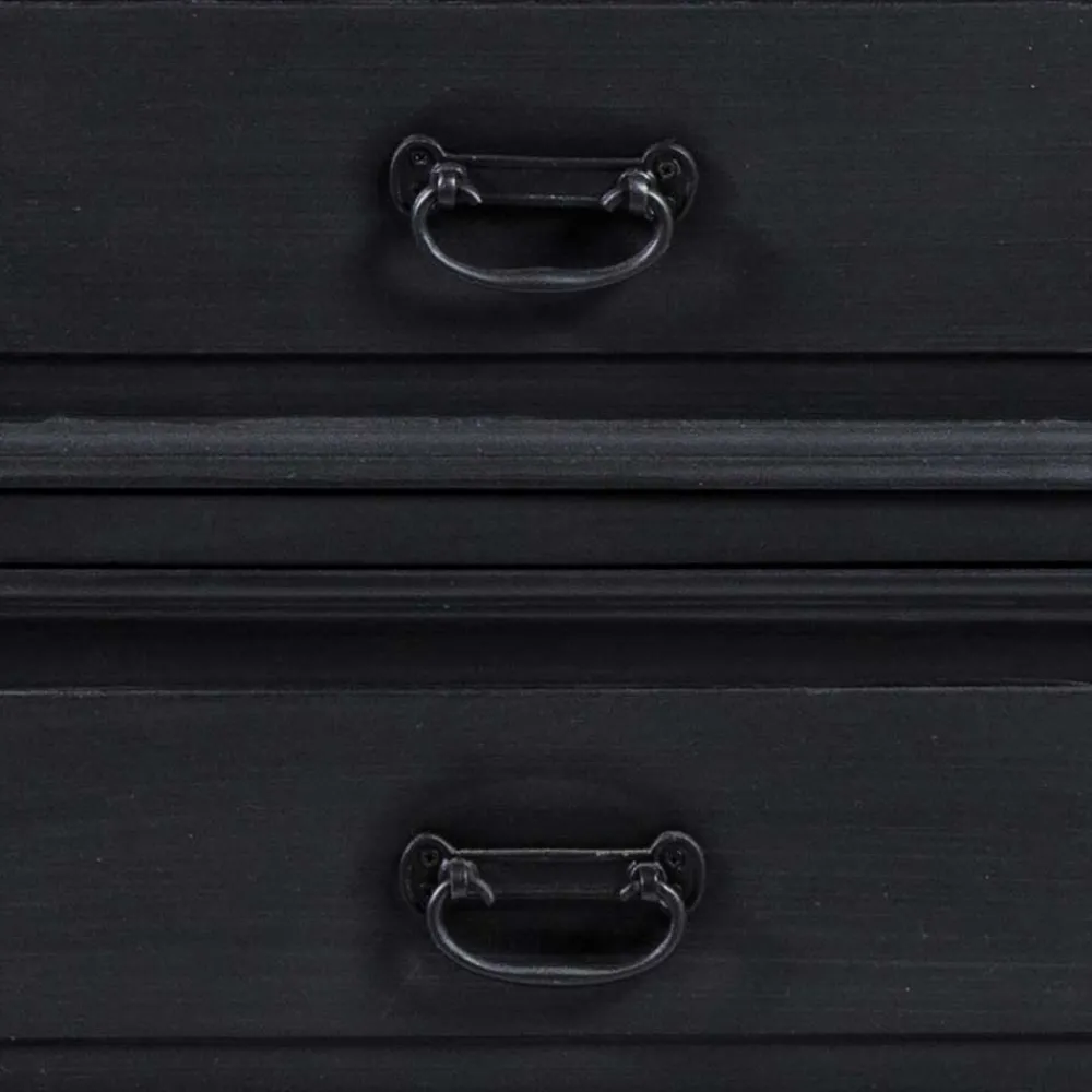 Wohnen Sideboards<220x96x53 Vintage Design Anrichte in Schwarz - Niovan