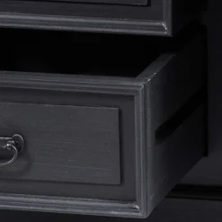 Wohnen Sideboards<220x96x53 Vintage Design Anrichte in Schwarz - Niovan