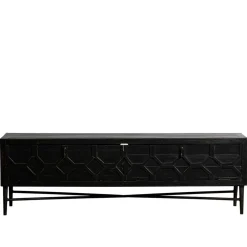 Wohnen Tv & Hifi-Möbel|Lowboards<160x50x45 Vintage Design Lowboard in Schwarz - Illestra