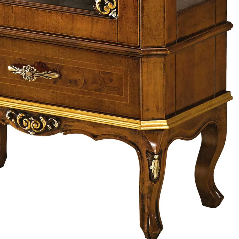 Wohnen Vitrinen<68x204x41 Vitrine im Italienischem Stil - Leonid