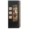 Wohnen Vitrinen<80x208x37 Vitrine in Schwarz & Wildeiche - Kandu