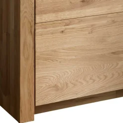 Wohnen Vitrinen<65x141x40 Vitrinenschrank aus Wildeiche Massivholz - Loitons