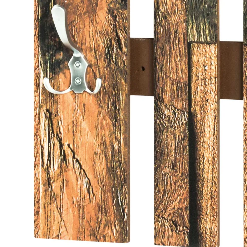 Wohnen Garderoben<65x100x65 Wandgarderobe foliert in Altholz-Optik - Yumcor