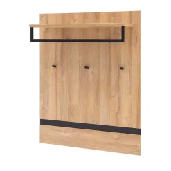 Wohnen Garderoben<90x113x28 Wandgarderobe in Wildeiche Optik - Truvisas