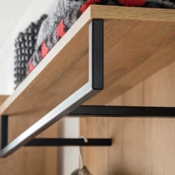 Wohnen Garderoben<90x113x28 Wandgarderobe in Wildeiche Optik - Truvisas