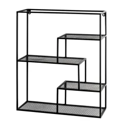 Wohnen Regale<50x60x18 Wandregal aus Metall in Schwarz - Dariano