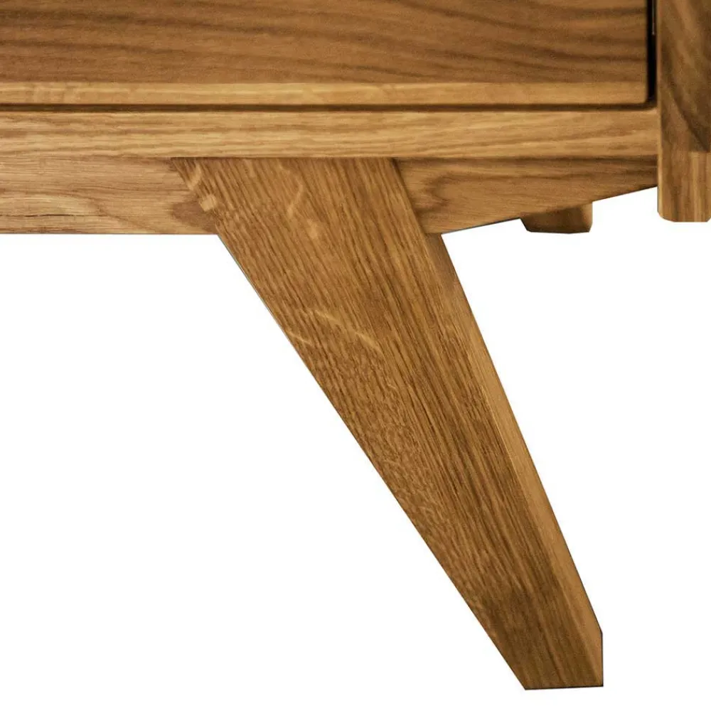 Wohnen Highboards|Vitrinen<100x154x50 Wildeiche Schrank mit zwei Glastüren - Hardus