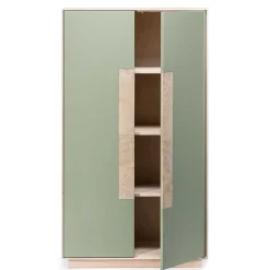 Wohnen Highboards<90x120x45 Wohnzimmer Highboard in Grau & Buche - Ajevos