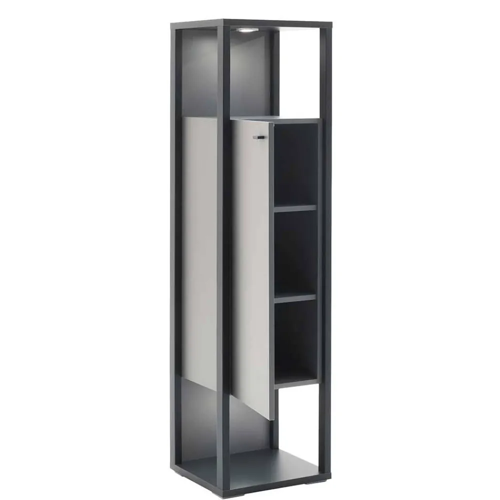 Wohnen Vitrinen<40x150x37 Wohnzimmerschrank mit Tür & 2 Fächern - Ridona