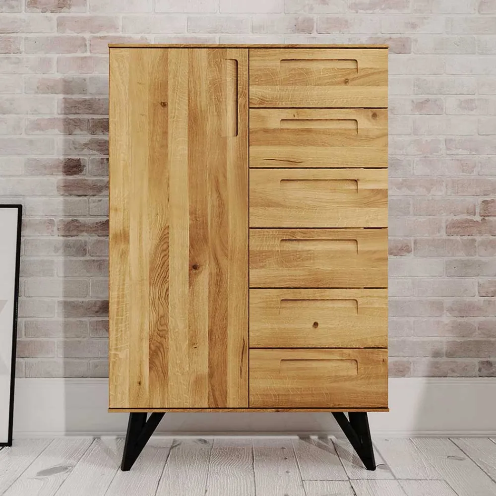 Wohnen Highboards<91x140x45 Wohnzimmerschrank mit sechs Schubladen - Mandirov