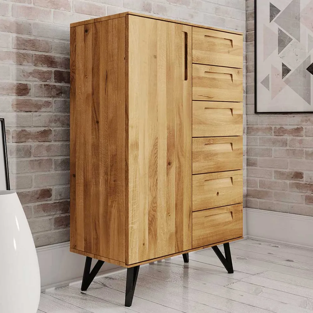 Wohnen Highboards<91x140x45 Wohnzimmerschrank mit sechs Schubladen - Mandirov